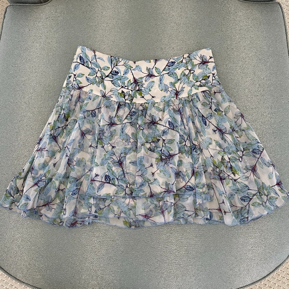 Diane Von Furstenberg triple layer silk chiffon flowy skirt